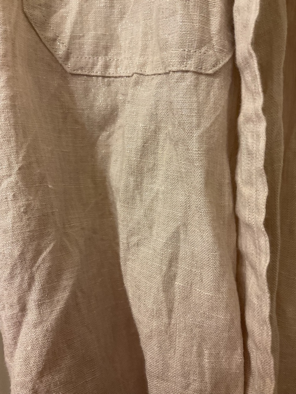 Lauren Ralph Lauren Light Beige Button-Front Shirt - Picture 3 of 4